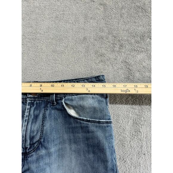 Energie Jeans Bow Mens‎ Blue 32x32 Y2K Denim Straight Faded - Picture 5 of 9